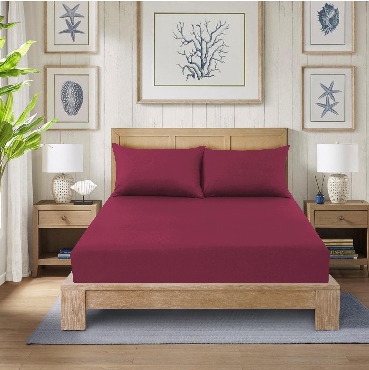 Extra Deep 25 cm Luxury Fitted Sheets - Plain Dyed, Shrinkage and Fade Resistant Bottom Sheet