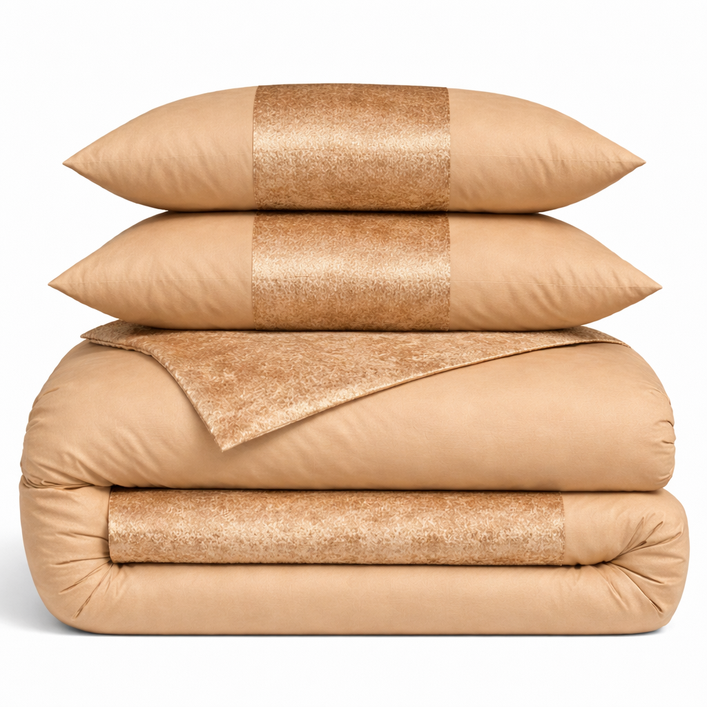 Crushed Velvet Panel Duvet Cover with Matching Pillowcases