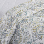 3 Piece Luxury Quilted Bedspread Set – Reversible Floral Patchwork Bedspread with Pillow Shams | Soft Microfibre Bed Throw for Double & King Size Beds