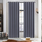 Blackout Curtains – Thermal Insulated Eyelet Panel Pair for Complete Light Blocking