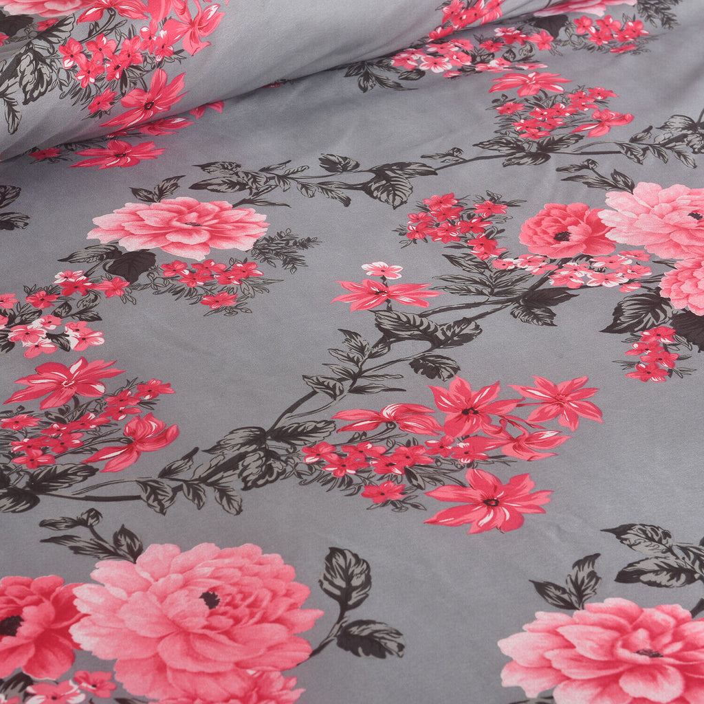 MillPrice Obsidian Marble Luxe Microfiber 4-Piece Bedding Set – Duvet Cover, Fitted Sheet & 2 Pillowcases