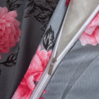 MillPrice Obsidian Marble Luxe Microfiber 4-Piece Bedding Set – Duvet Cover, Fitted Sheet & 2 Pillowcases