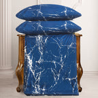 MillPrice Obsidian Marble Luxe Microfiber 4-Piece Bedding Set – Duvet Cover, Fitted Sheet & 2 Pillowcases