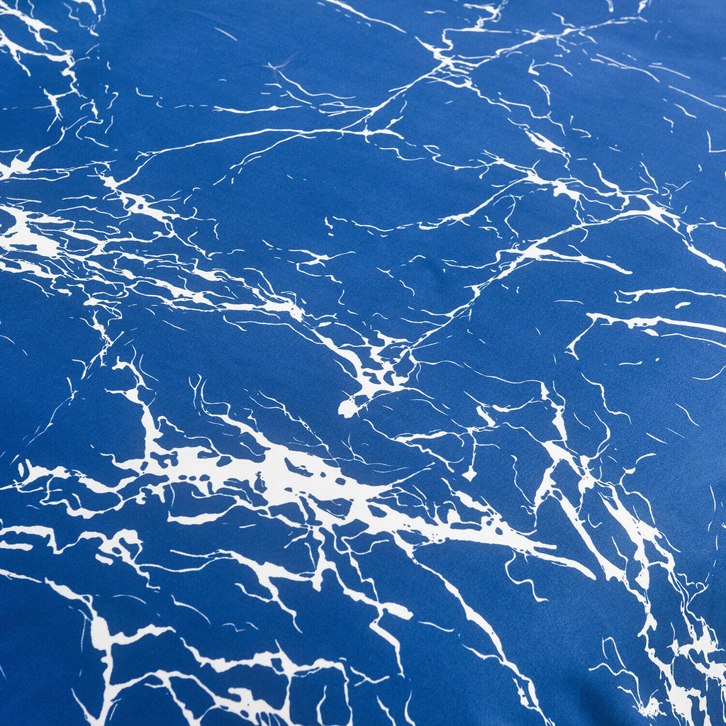 MillPrice Obsidian Marble Luxe Microfiber 4-Piece Bedding Set – Duvet Cover, Fitted Sheet & 2 Pillowcases