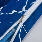 MillPrice Obsidian Marble Luxe Microfiber 4-Piece Bedding Set – Duvet Cover, Fitted Sheet & 2 Pillowcases