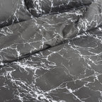 MillPrice Obsidian Marble Luxe Microfiber 4-Piece Bedding Set – Duvet Cover, Fitted Sheet & 2 Pillowcases