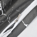 MillPrice Obsidian Marble Luxe Microfiber 4-Piece Bedding Set – Duvet Cover, Fitted Sheet & 2 Pillowcases