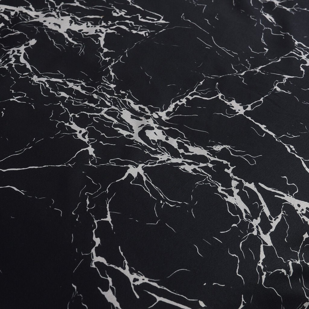 MillPrice Obsidian Marble Luxe Microfiber 4-Piece Bedding Set – Duvet Cover, Fitted Sheet & 2 Pillowcases