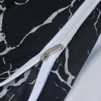 MillPrice Obsidian Marble Luxe Microfiber 4-Piece Bedding Set – Duvet Cover, Fitted Sheet & 2 Pillowcases