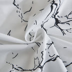 MillPrice Obsidian Marble Luxe Microfiber 4-Piece Bedding Set – Duvet Cover, Fitted Sheet & 2 Pillowcases