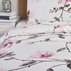 MillPrice Obsidian Marble Luxe Microfiber 4-Piece Bedding Set – Duvet Cover, Fitted Sheet & 2 Pillowcases