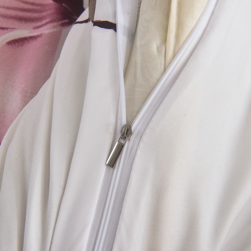 MillPrice Obsidian Marble Luxe Microfiber 4-Piece Bedding Set – Duvet Cover, Fitted Sheet & 2 Pillowcases