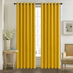 Blackout Curtains – Thermal Insulated Eyelet Panel Pair for Complete Light Blocking