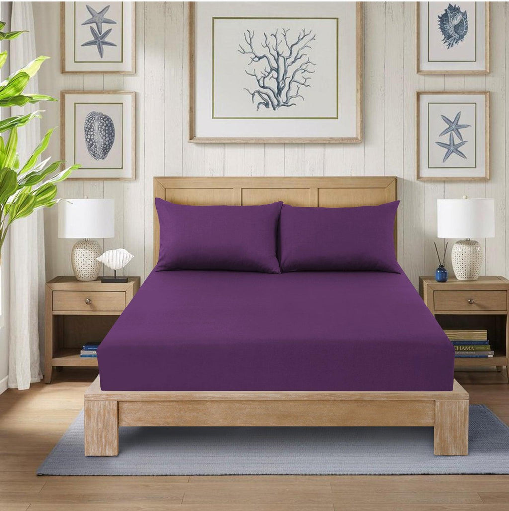 Extra Deep 25 cm Luxury Fitted Sheets - Plain Dyed, Shrinkage and Fade Resistant Bottom Sheet