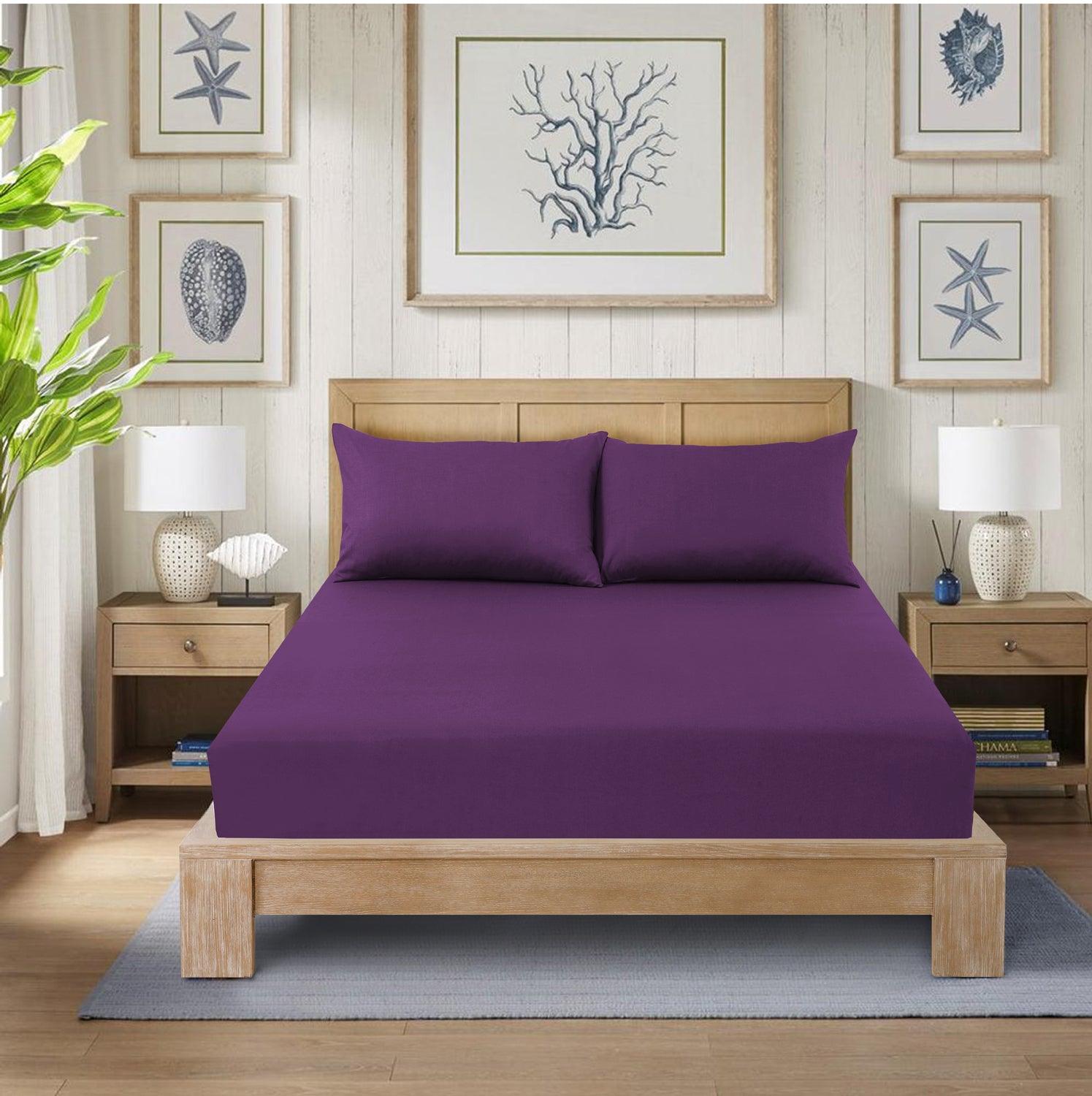 Extra Deep 25 cm Luxury Fitted Sheets - Plain Dyed, Shrinkage and Fade Resistant Bottom Sheet