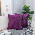 Luxurious Crushed Velvet Cushion Covers - Pack of 2 - Elegant Home D√©cor