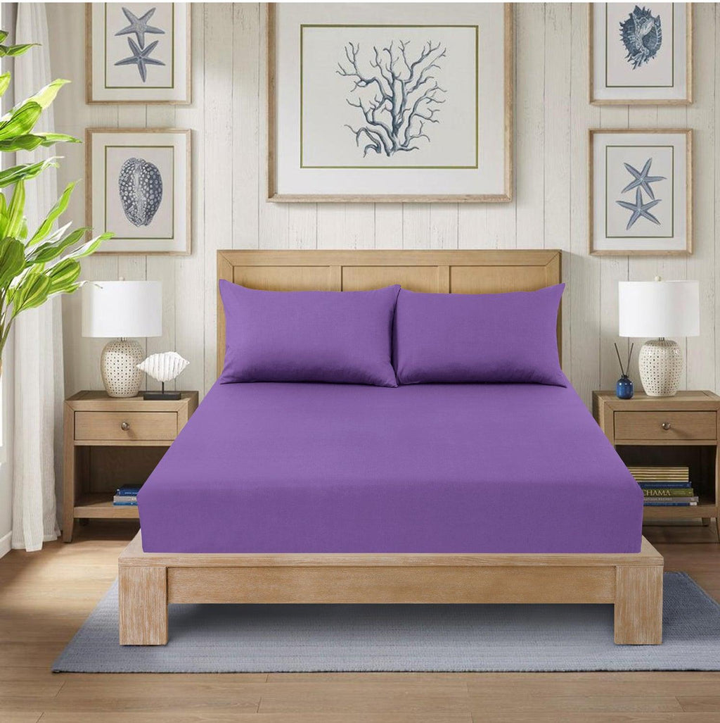 Extra Deep 25 cm Luxury Fitted Sheets - Plain Dyed, Shrinkage and Fade Resistant Bottom Sheet
