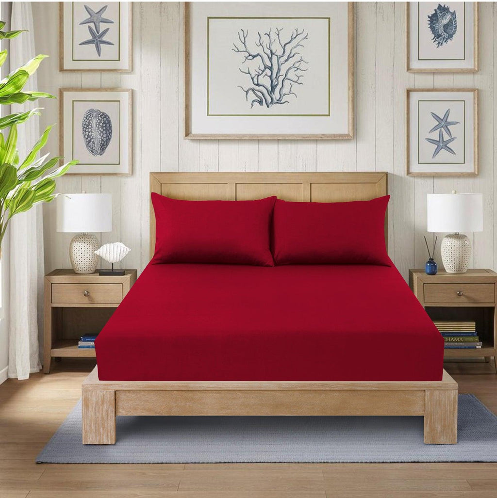 Extra Deep 25 cm Luxury Fitted Sheets - Plain Dyed, Shrinkage and Fade Resistant Bottom Sheet