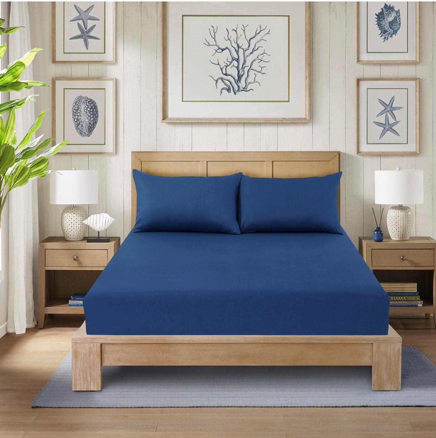 Extra Deep 25 cm Luxury Fitted Sheets - Plain Dyed, Shrinkage and Fade Resistant Bottom Sheet