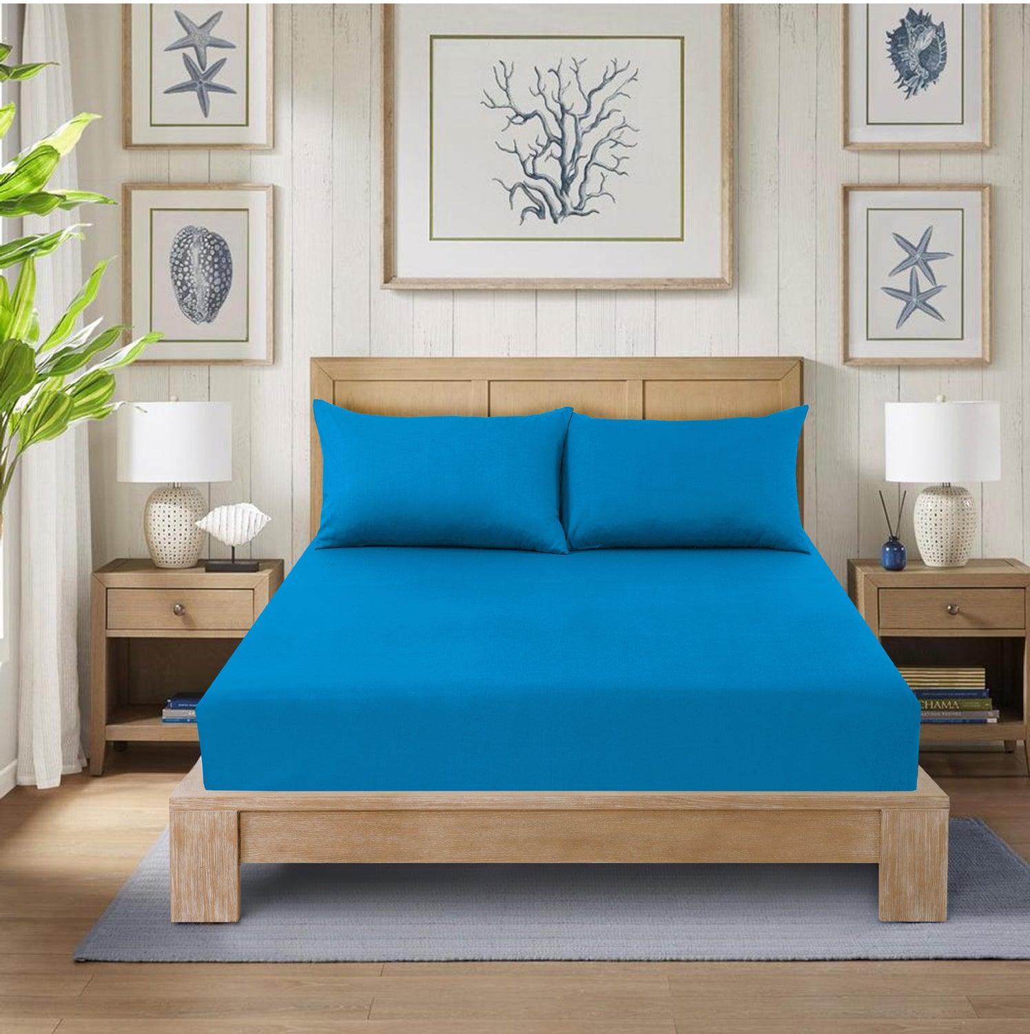 Extra Deep 25 cm Luxury Fitted Sheets - Plain Dyed, Shrinkage and Fade Resistant Bottom Sheet