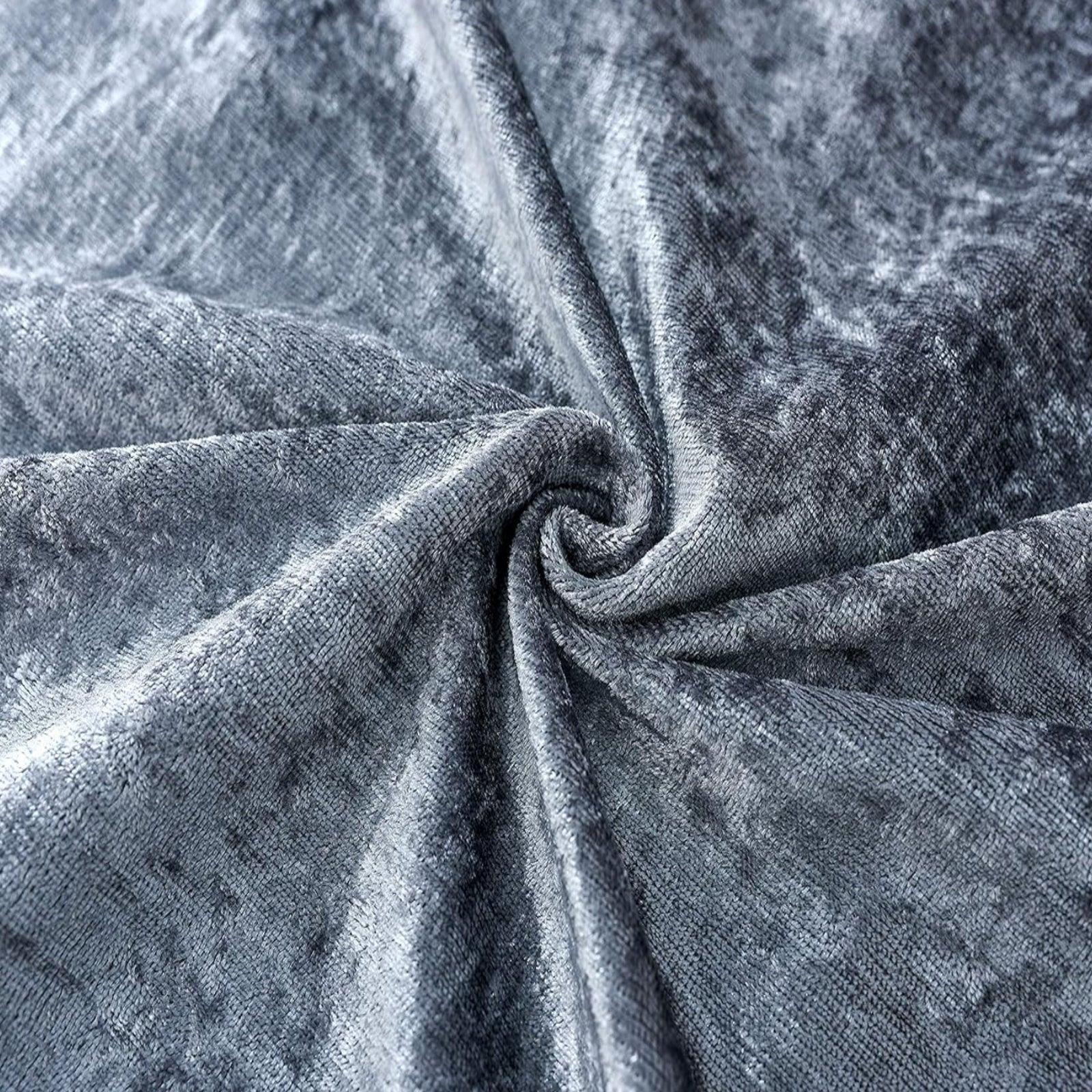 Crushed Velvet Faux Silk Curtains - Fully Lined with Eyelet Ring Top