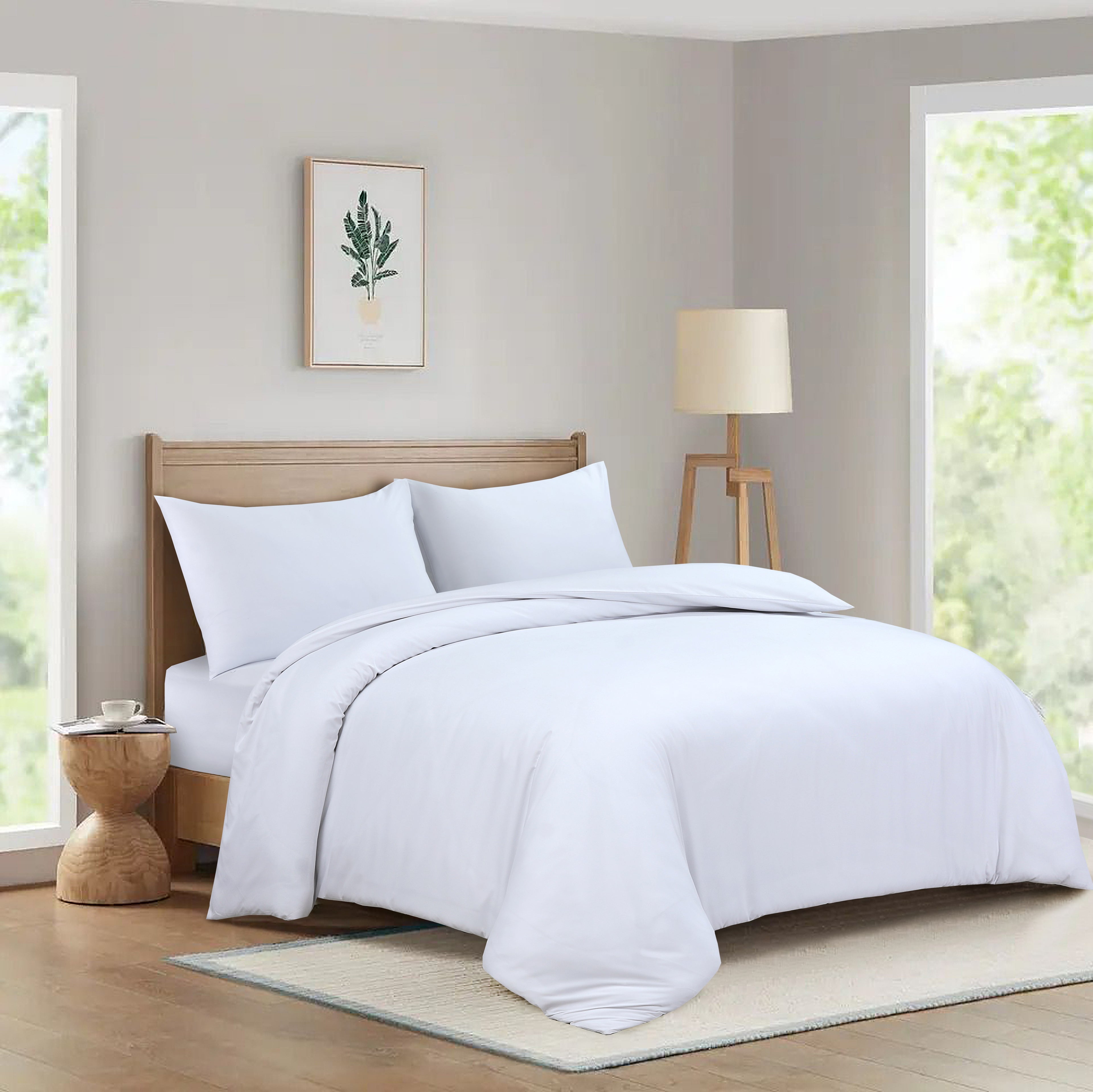 MillPrice Luxury 3-Piece Microfibre Duvet Cover Set – Single, Double, King & Super King