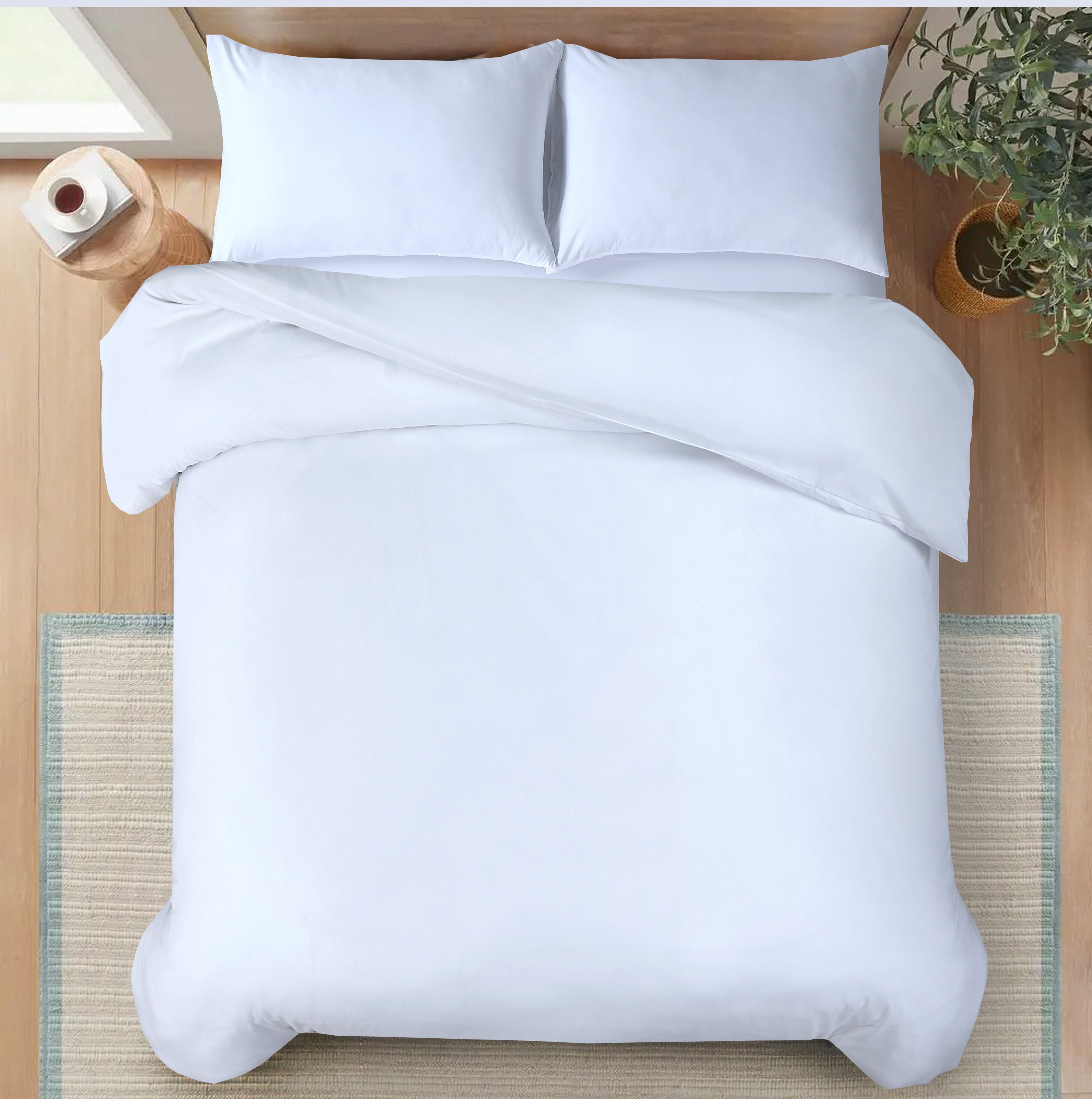 MillPrice Luxury 3-Piece Microfibre Duvet Cover Set – Single, Double, King & Super King