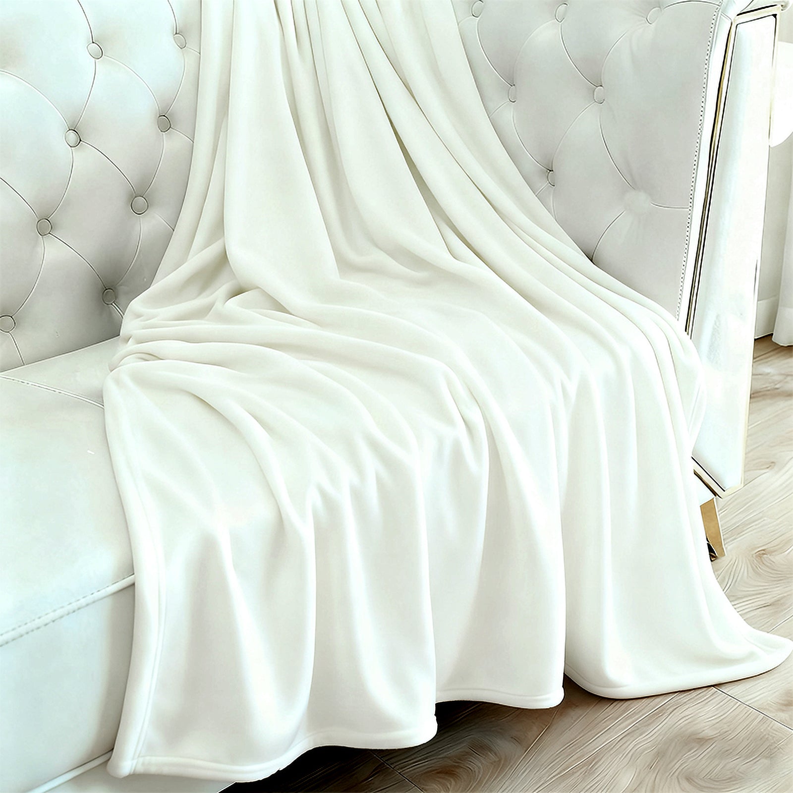 MillPrice Plain Fleece Throw Blanket – Soft Everyday Warmth