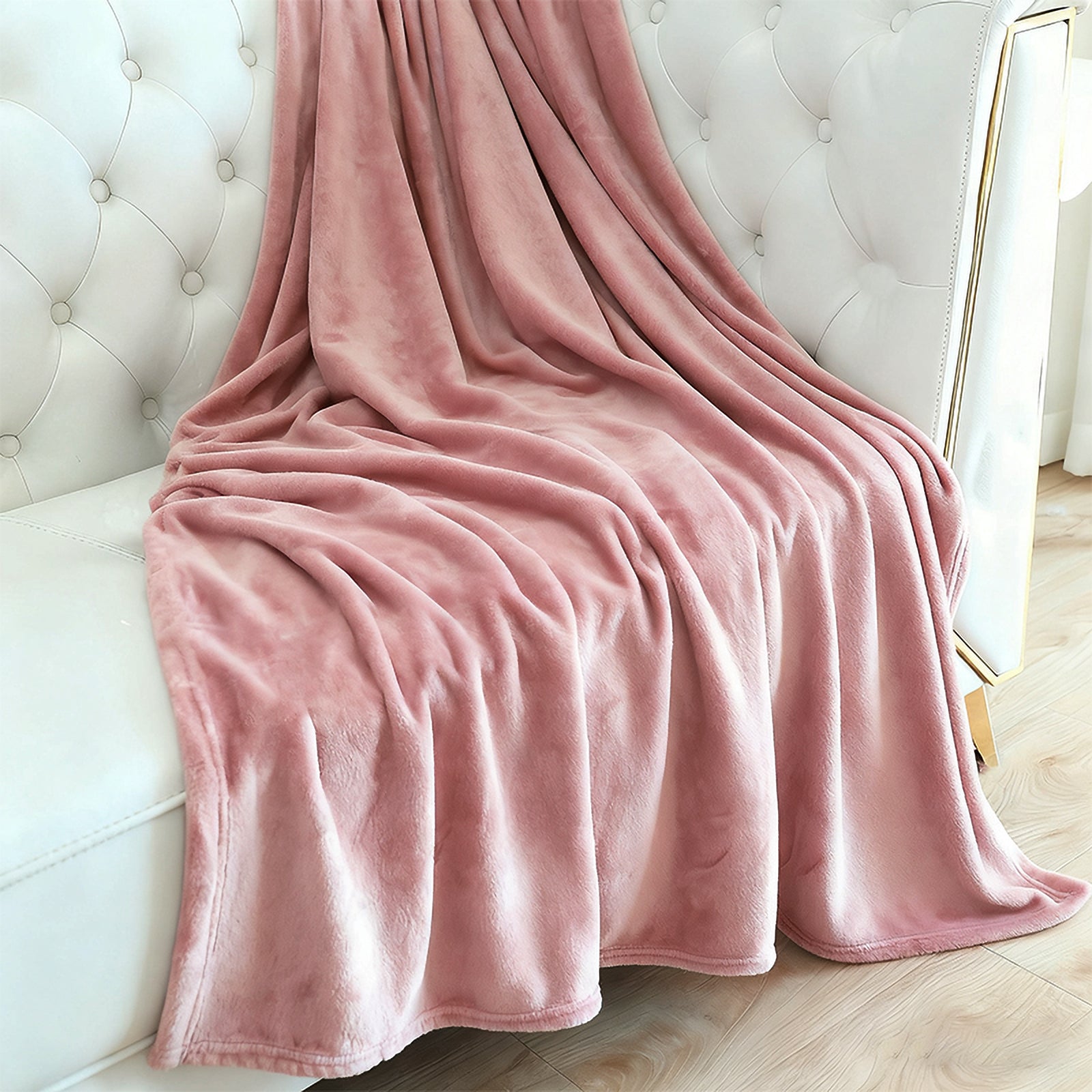 MillPrice Plain Fleece Throw Blanket – Soft Everyday Warmth