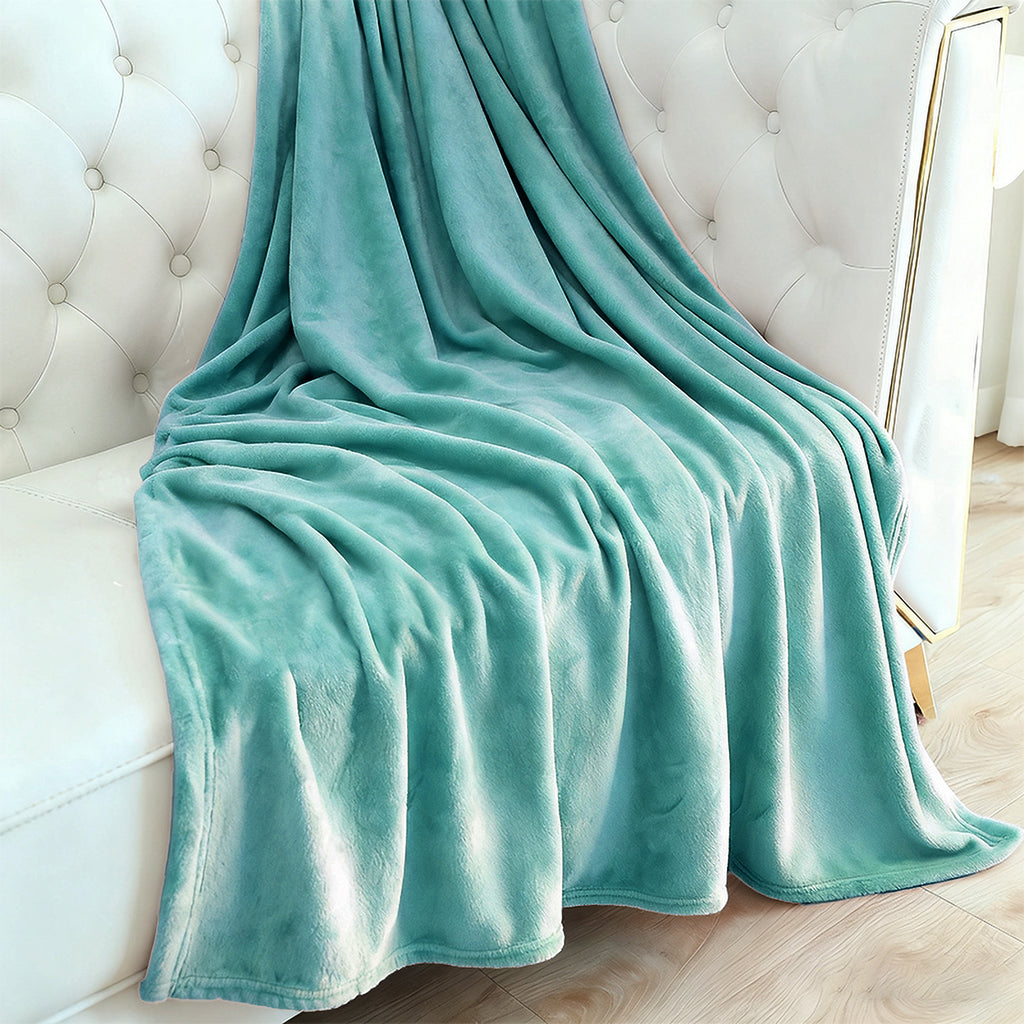 MillPrice Plain Fleece Throw Blanket – Soft Everyday Warmth