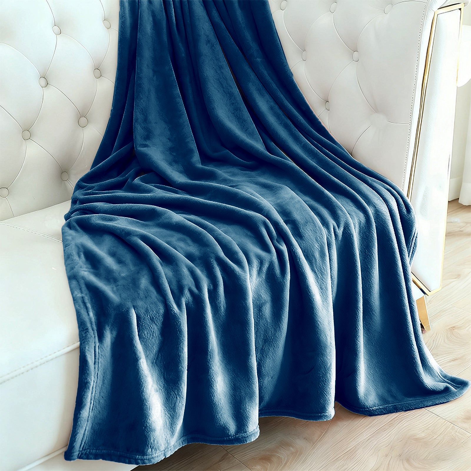 MillPrice Plain Fleece Throw Blanket – Soft Everyday Warmth
