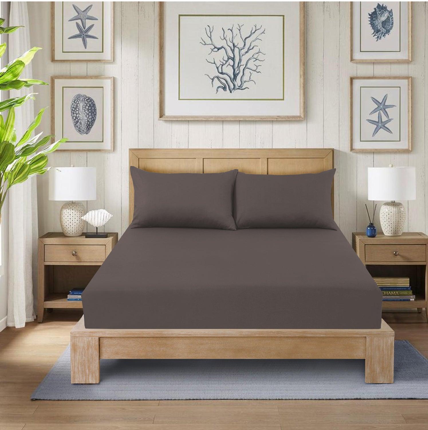 Extra Deep 25 cm Luxury Fitted Sheets - Plain Dyed, Shrinkage and Fade Resistant Bottom Sheet