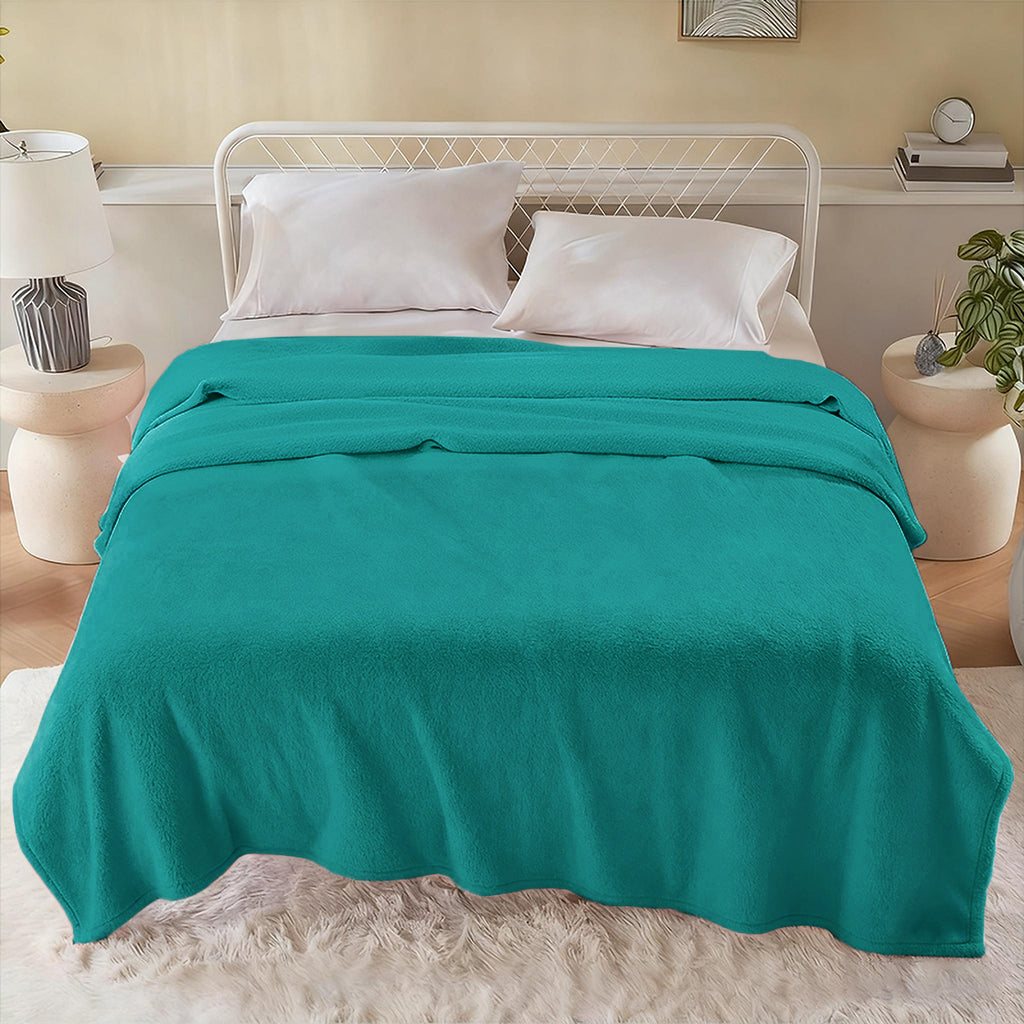 MillPrice Plain Fleece Throw Blanket – Soft Everyday Warmth