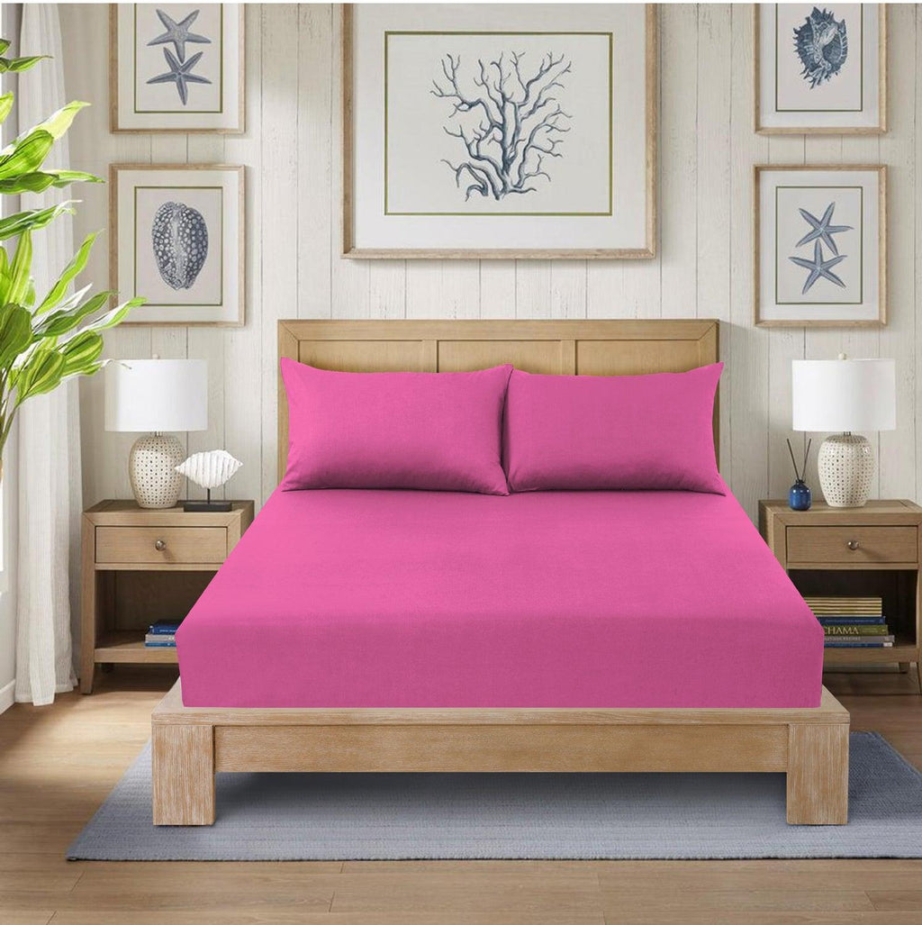 Extra Deep 25 cm Luxury Fitted Sheets - Plain Dyed, Shrinkage and Fade Resistant Bottom Sheet