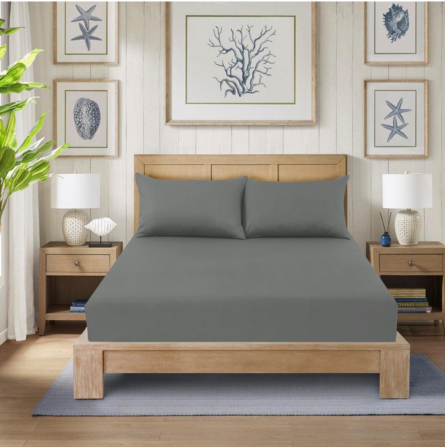 Extra Deep 25 cm Luxury Fitted Sheets - Plain Dyed, Shrinkage and Fade Resistant Bottom Sheet