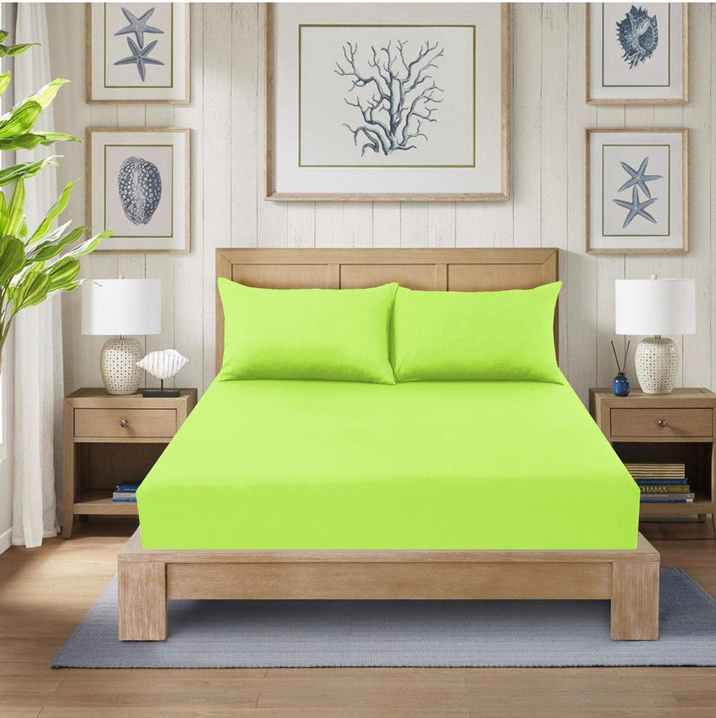 Extra Deep 25 cm Luxury Fitted Sheets - Plain Dyed, Shrinkage and Fade Resistant Bottom Sheet