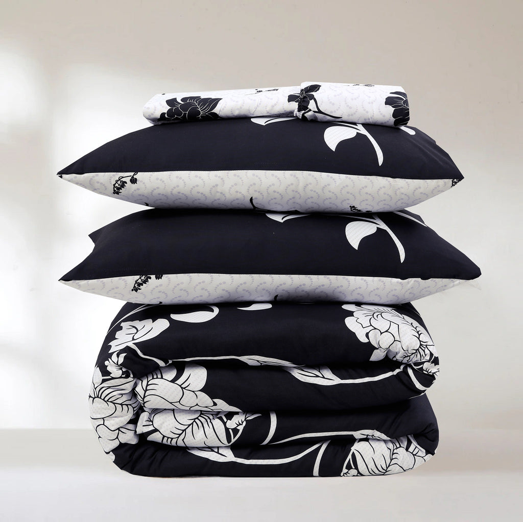 MillPrice Soft 4-Piece Bedding Set – Luxury Duvet Cover + Fitted Sheet And 2 Pillowcases