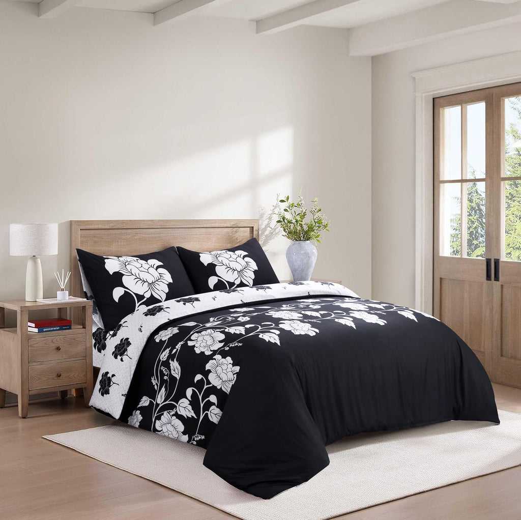 MillPrice Soft 4-Piece Bedding Set – Luxury Duvet Cover + Fitted Sheet And 2 Pillowcases